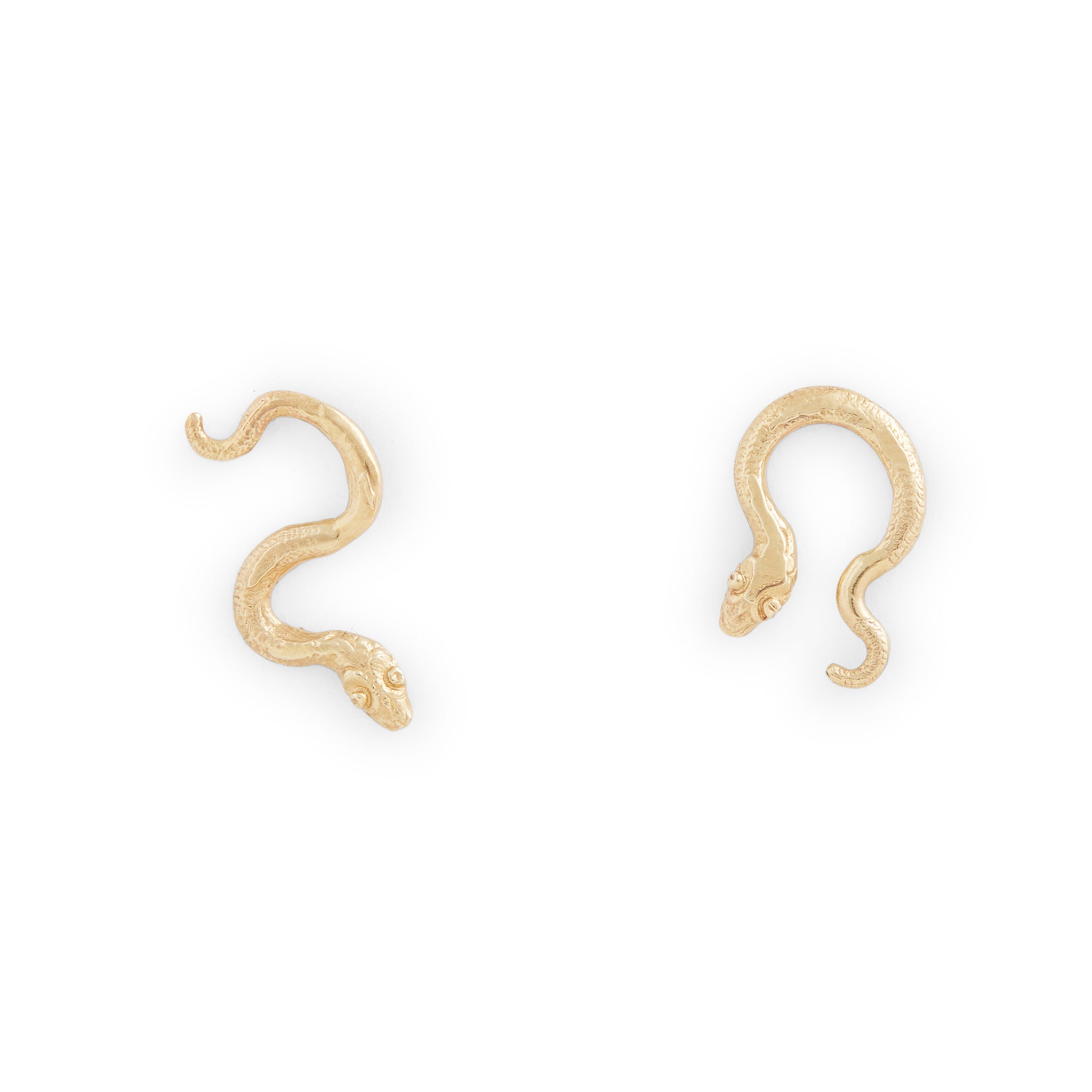 Gold Serpent Earrings