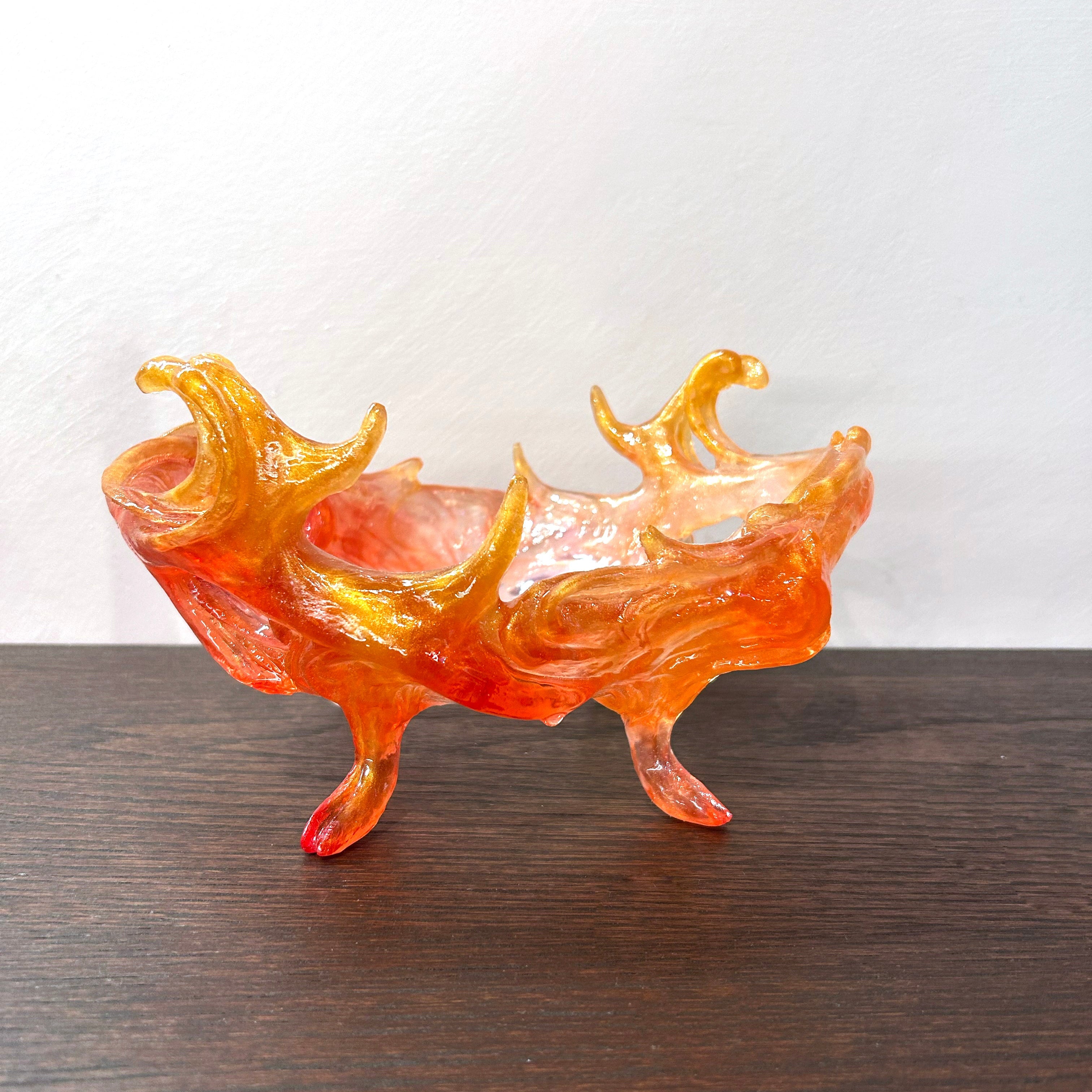 Swirling Antler Bowl (Bronze / Red)