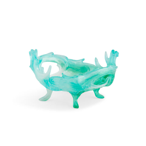 Swirling Antler Bowl - Green Pearl