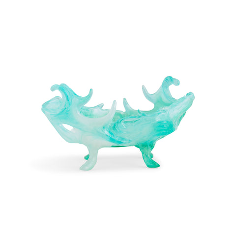 Swirling Antler Bowl - Green Pearl