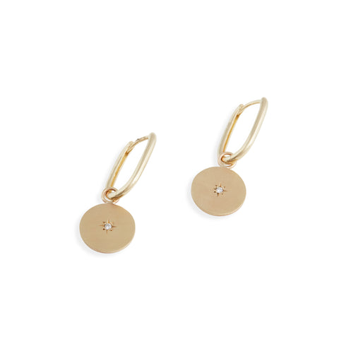 Birthstone Amulet - Round Earrings