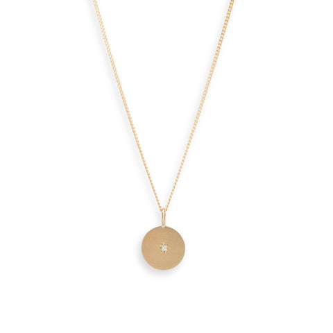 Birthstone Amulet Pendant Gold - Round by Melanie Katsalidis
