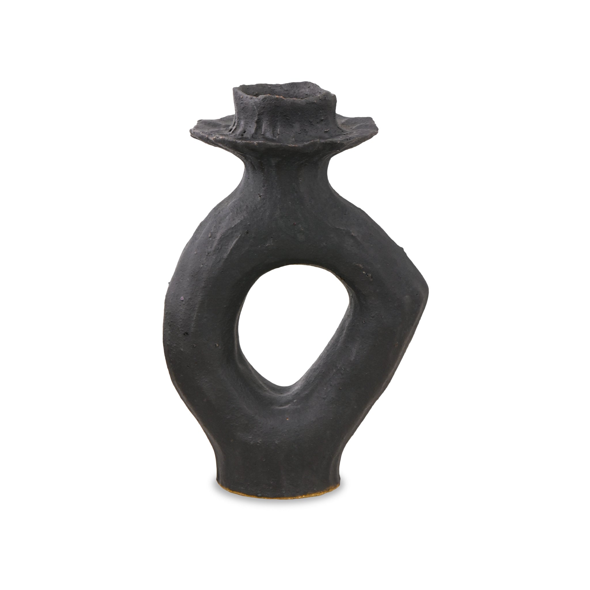 Onishi Single Candle Holder - Small Black