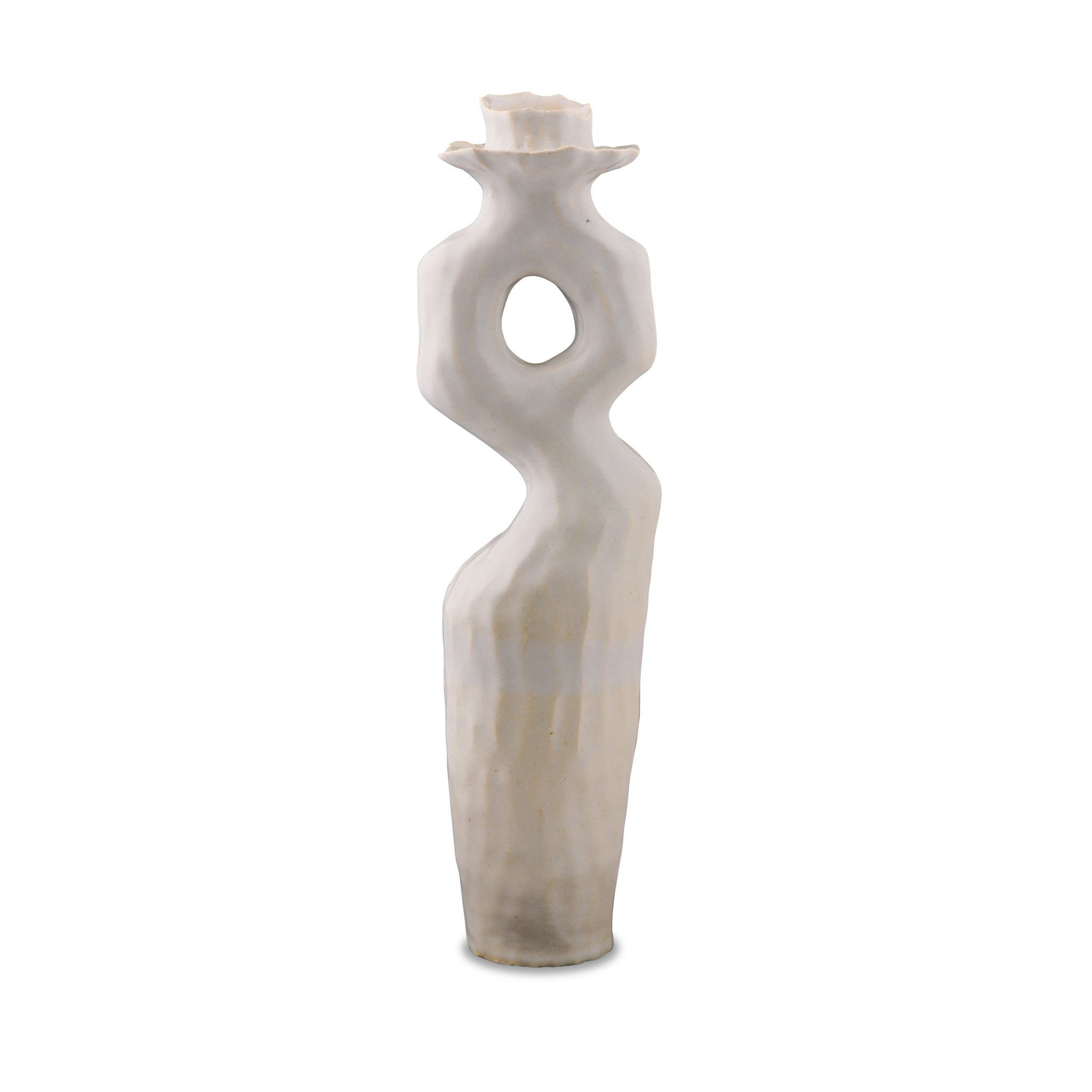 Onishi Single Candle Holder - Tall White