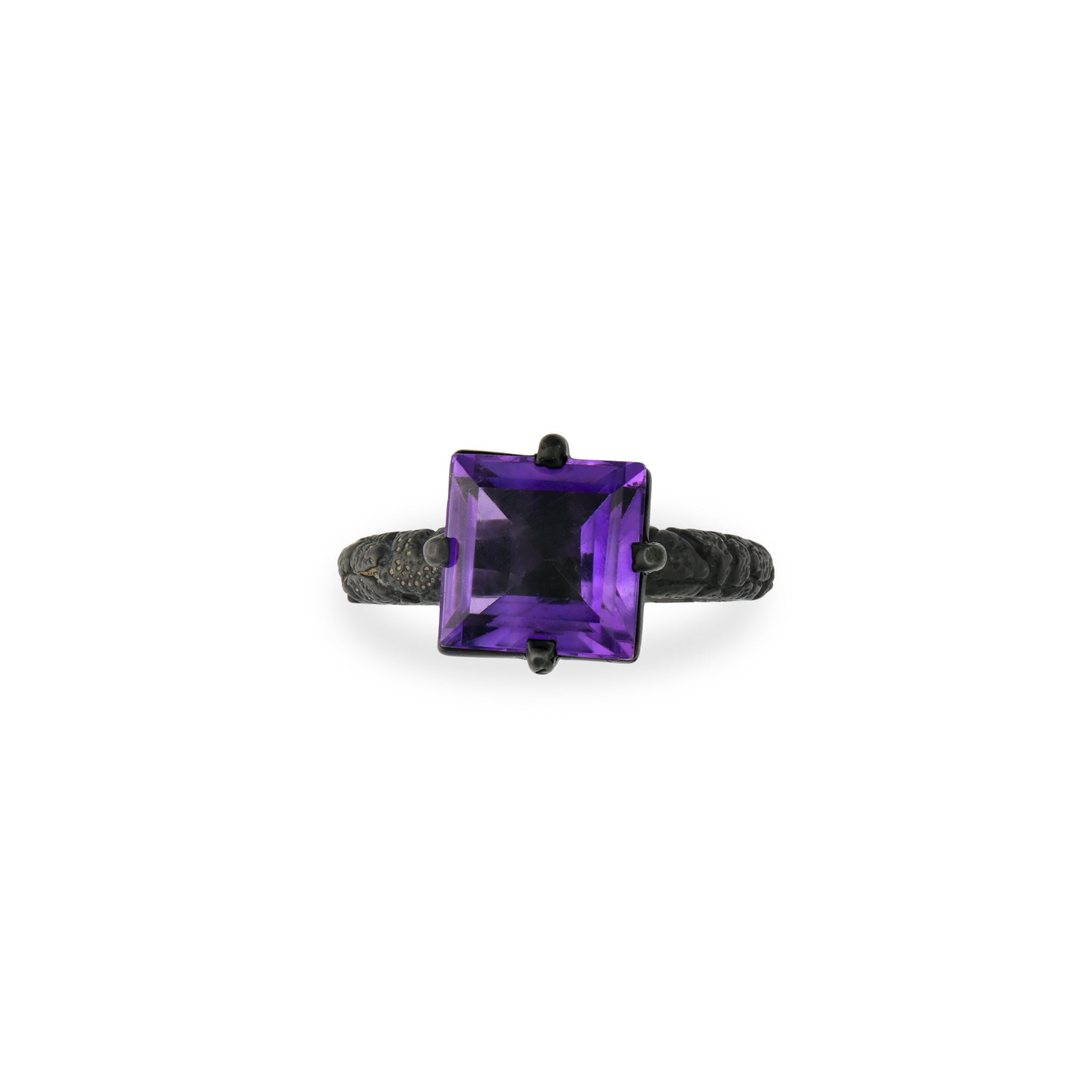 Round Band with Amethyst Ring