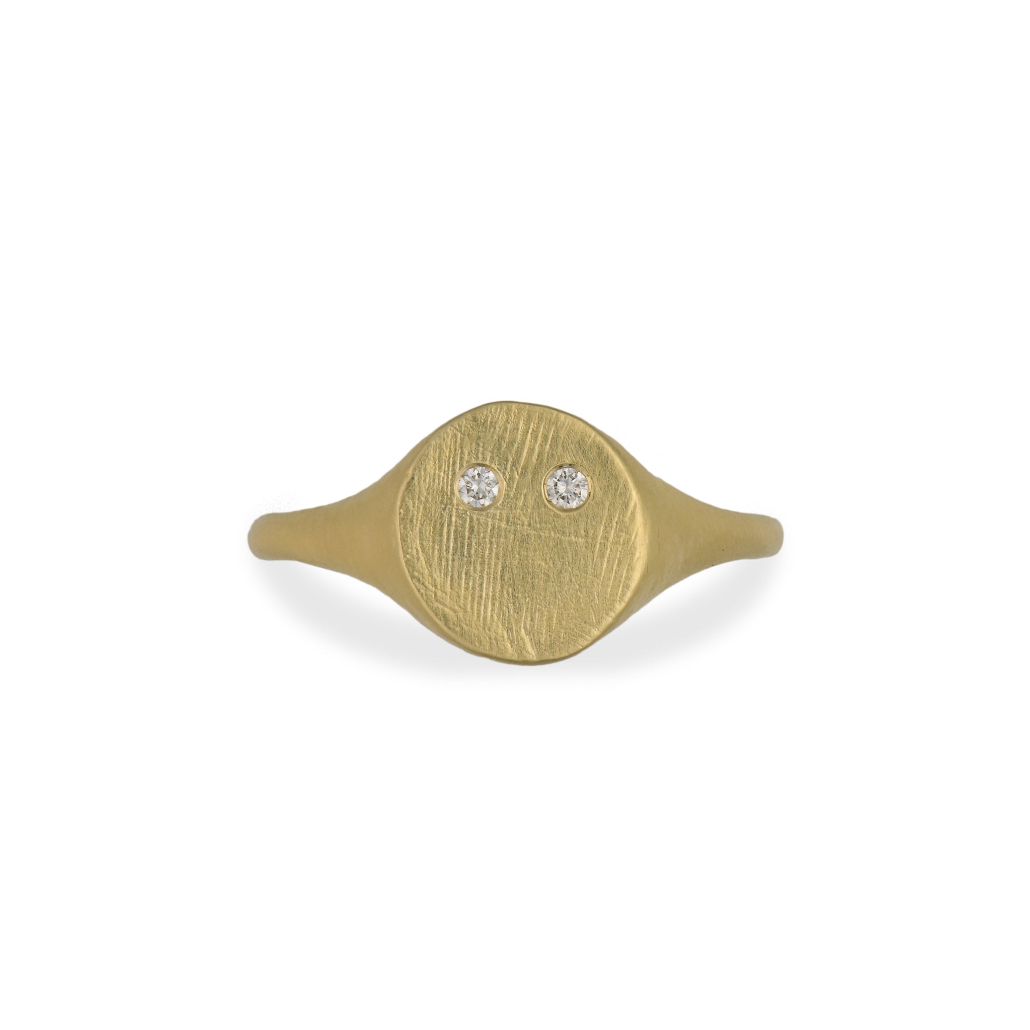 Mini Signet White Ring