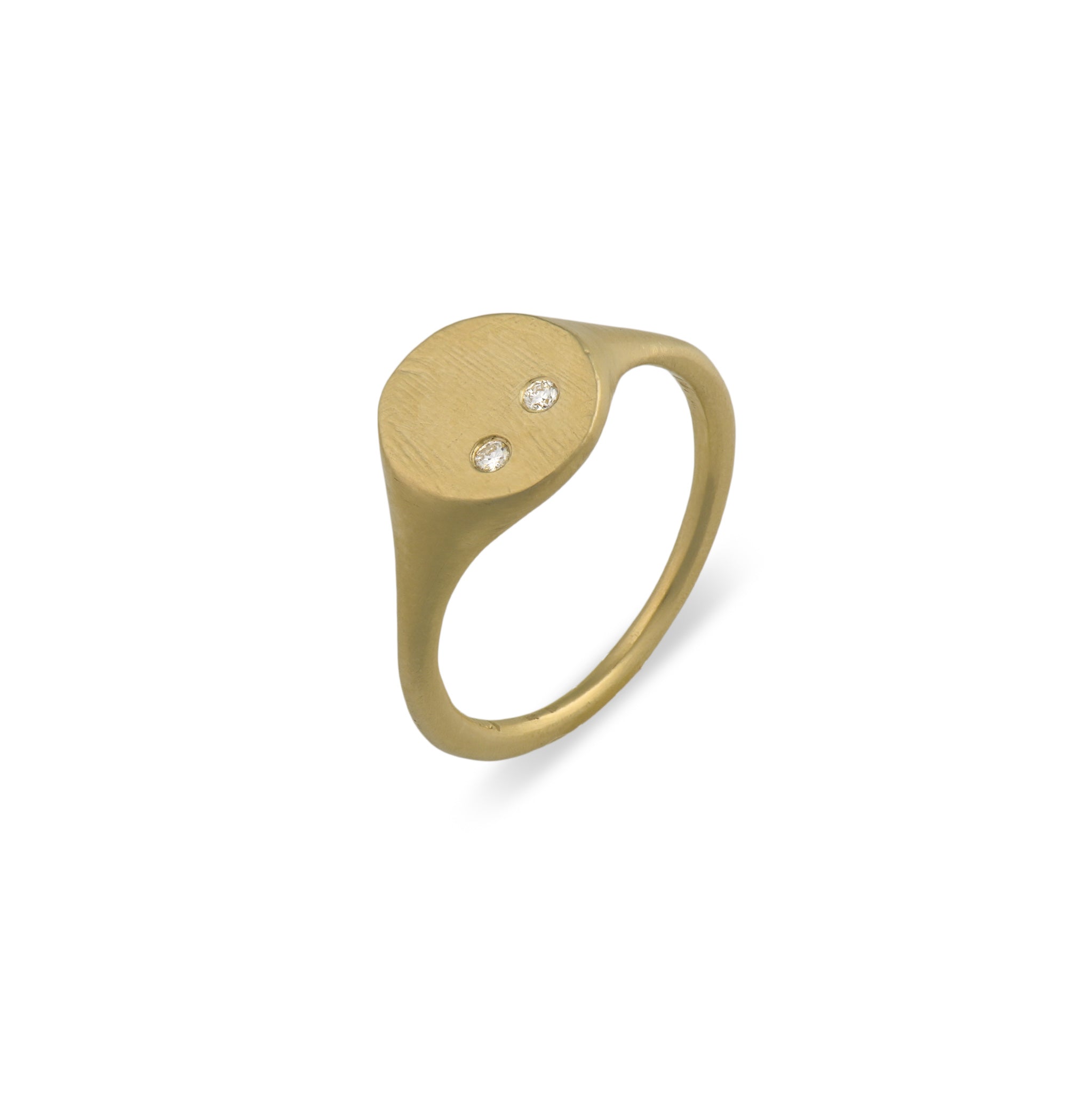 Mini Signet White Ring