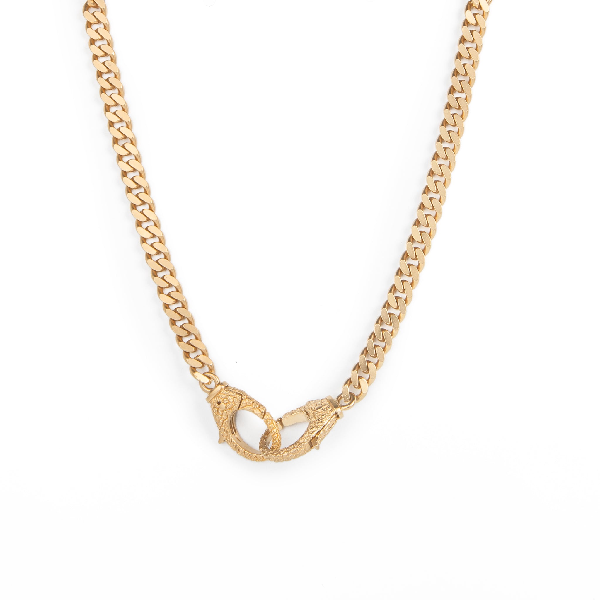 Cuban Choker Necklace with Double Lobster