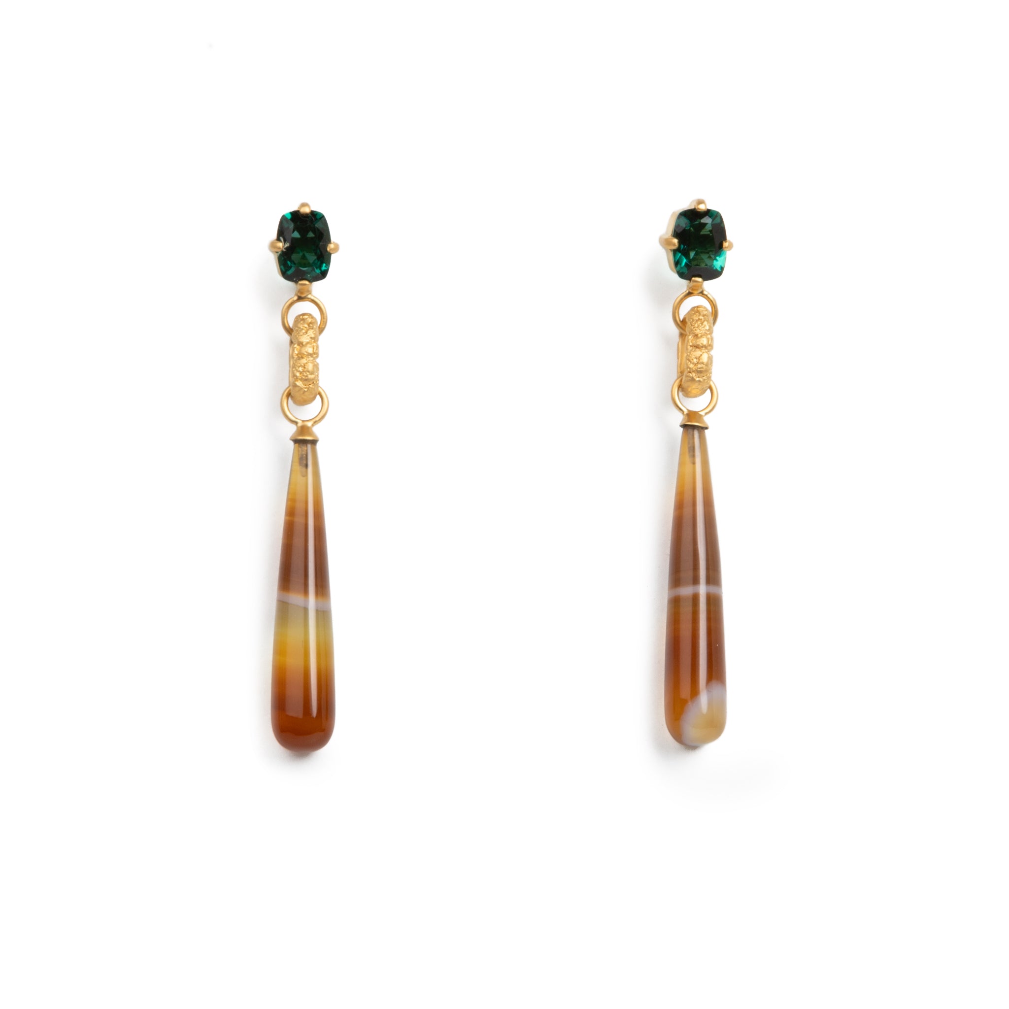 Green Drop Earrings
