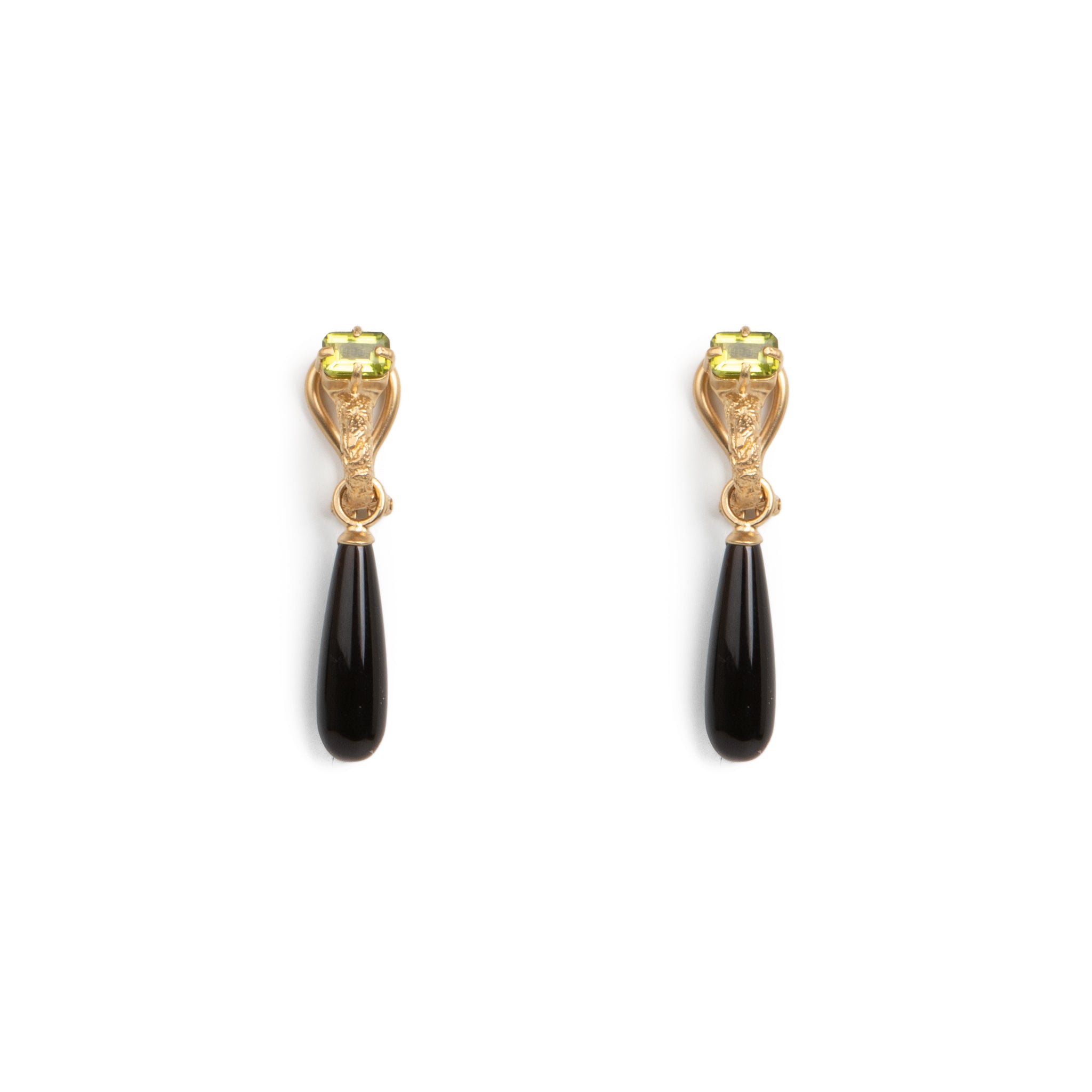 Peridot Skin Drop Earrings