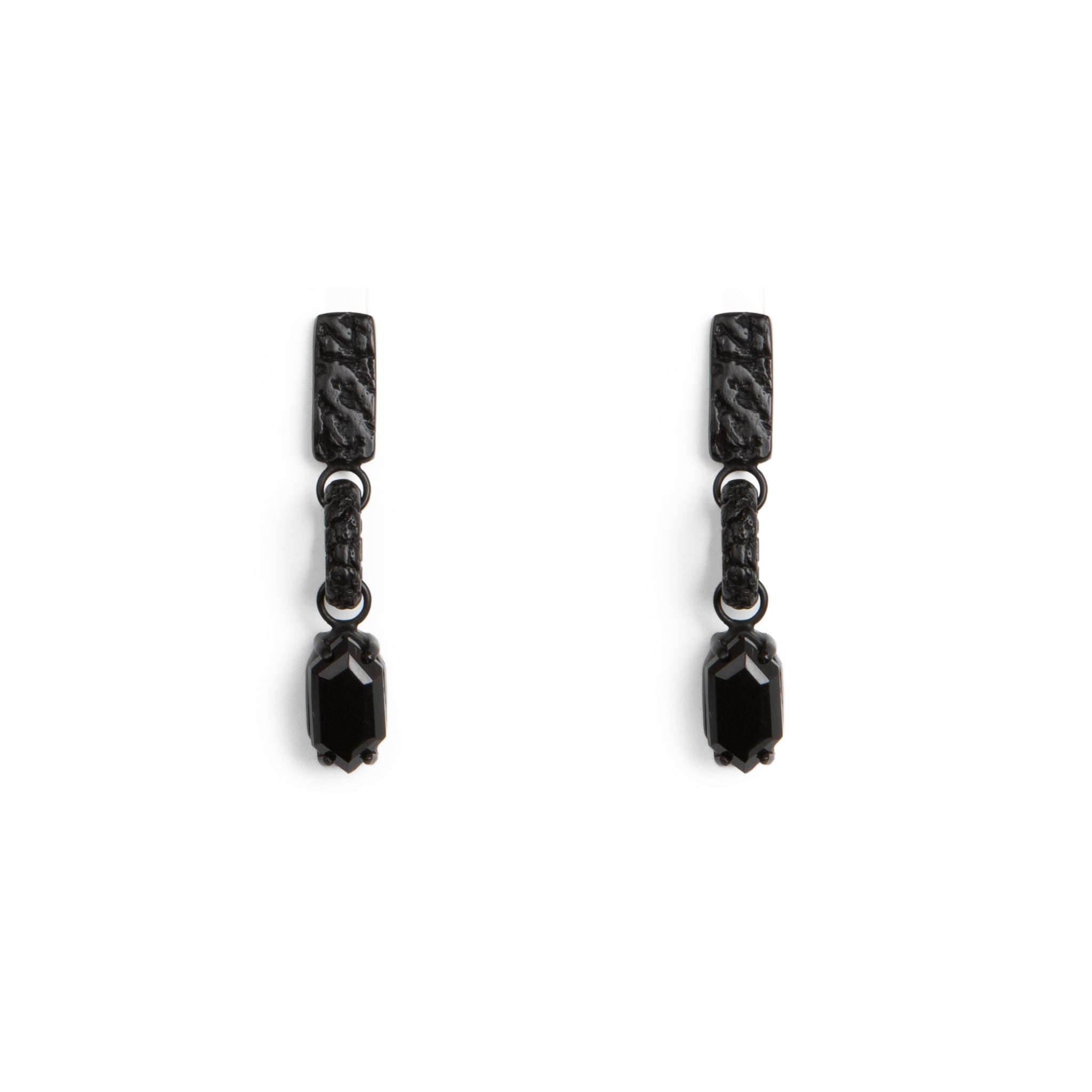 Skin Link Drop with Onyx Earrings