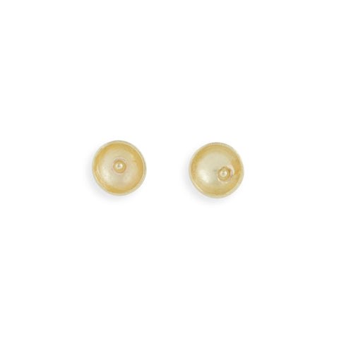 Yellow Gold Cup Earrings by Shimara Carlow