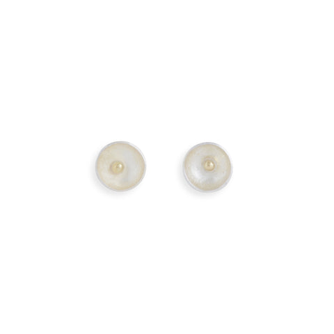 Hammered Cup Studs - Small Earrings by Shimara Carlow