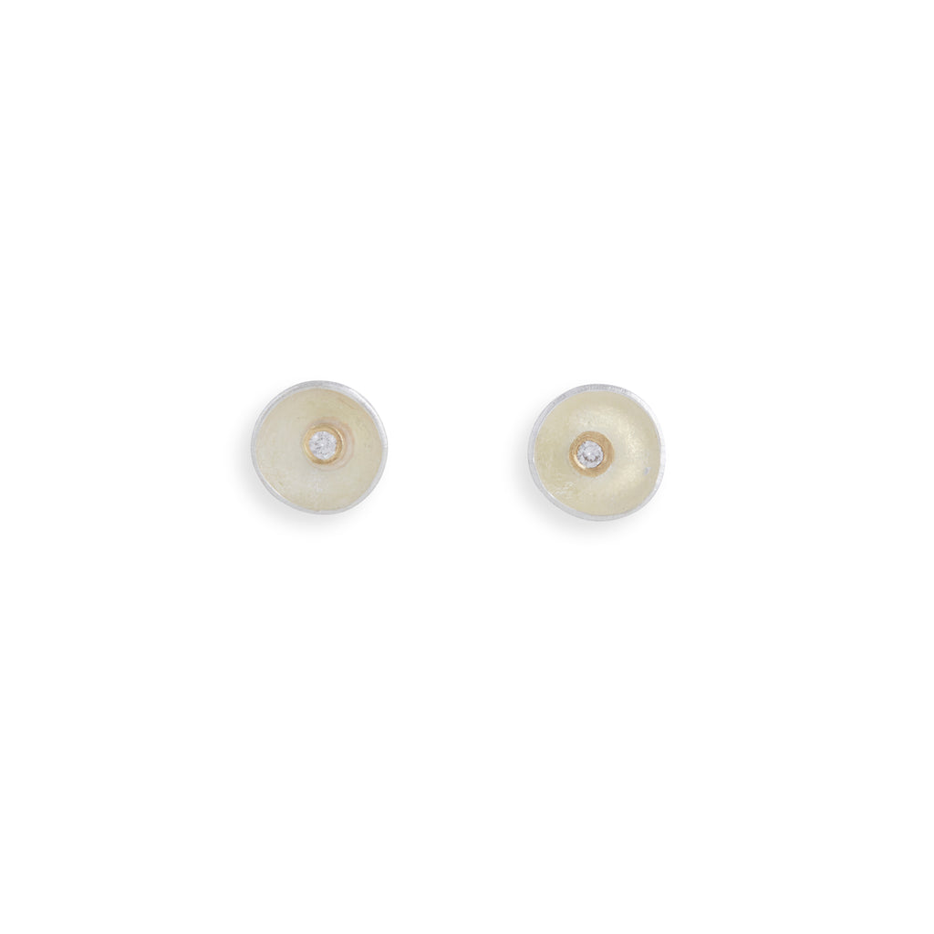 Hammered Cup Studs - Extra Small Earrings