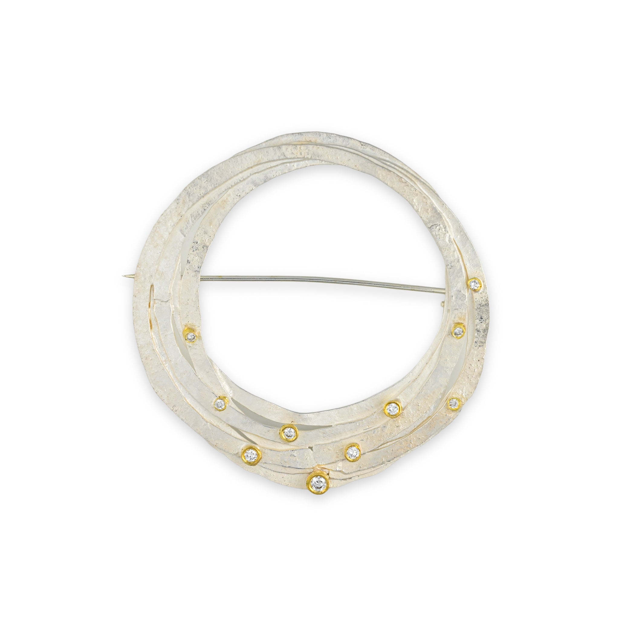 Wrap Brooch with Diamonds