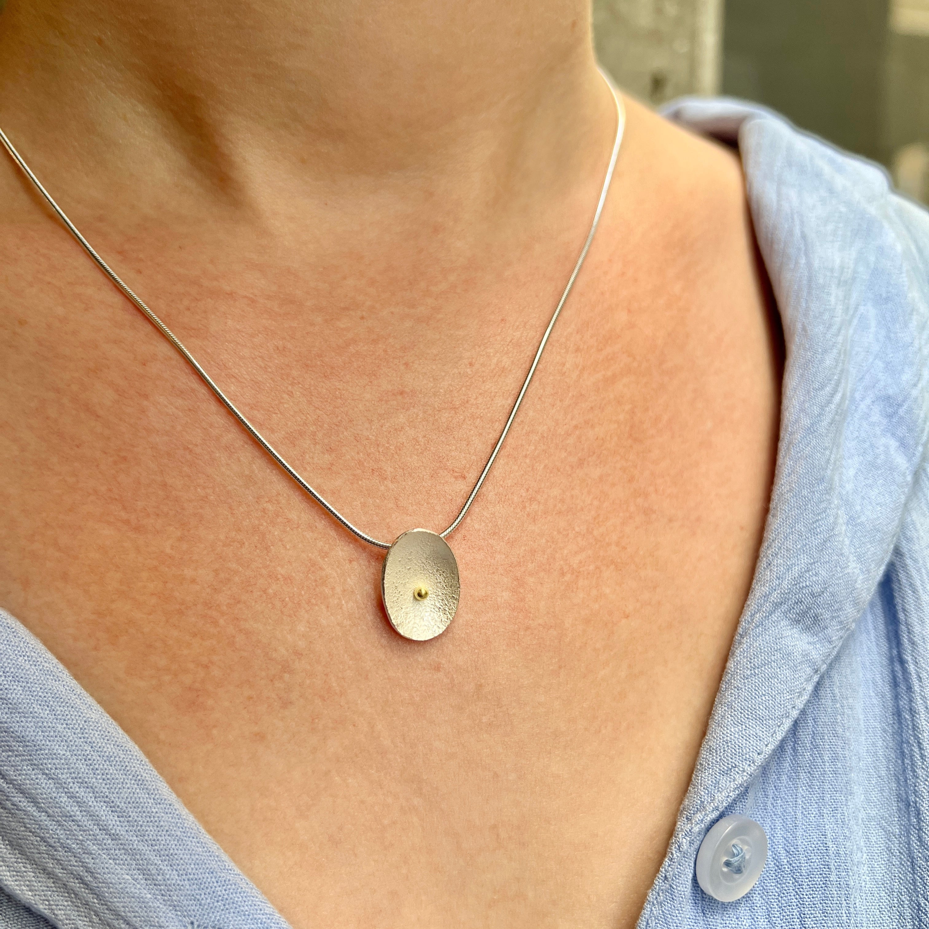 Petal With Diamond Pendant