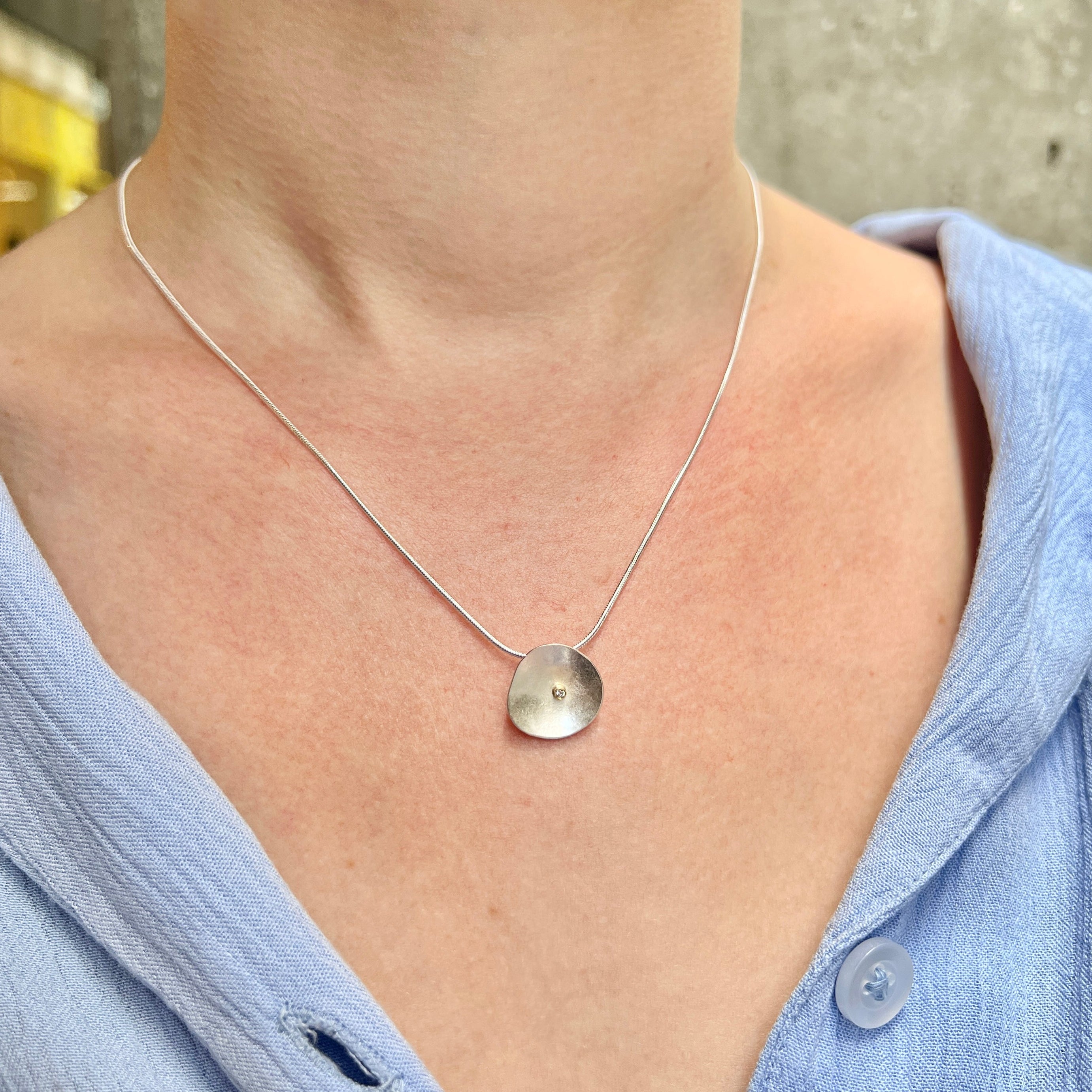 Cup With Diamond Small Pendant