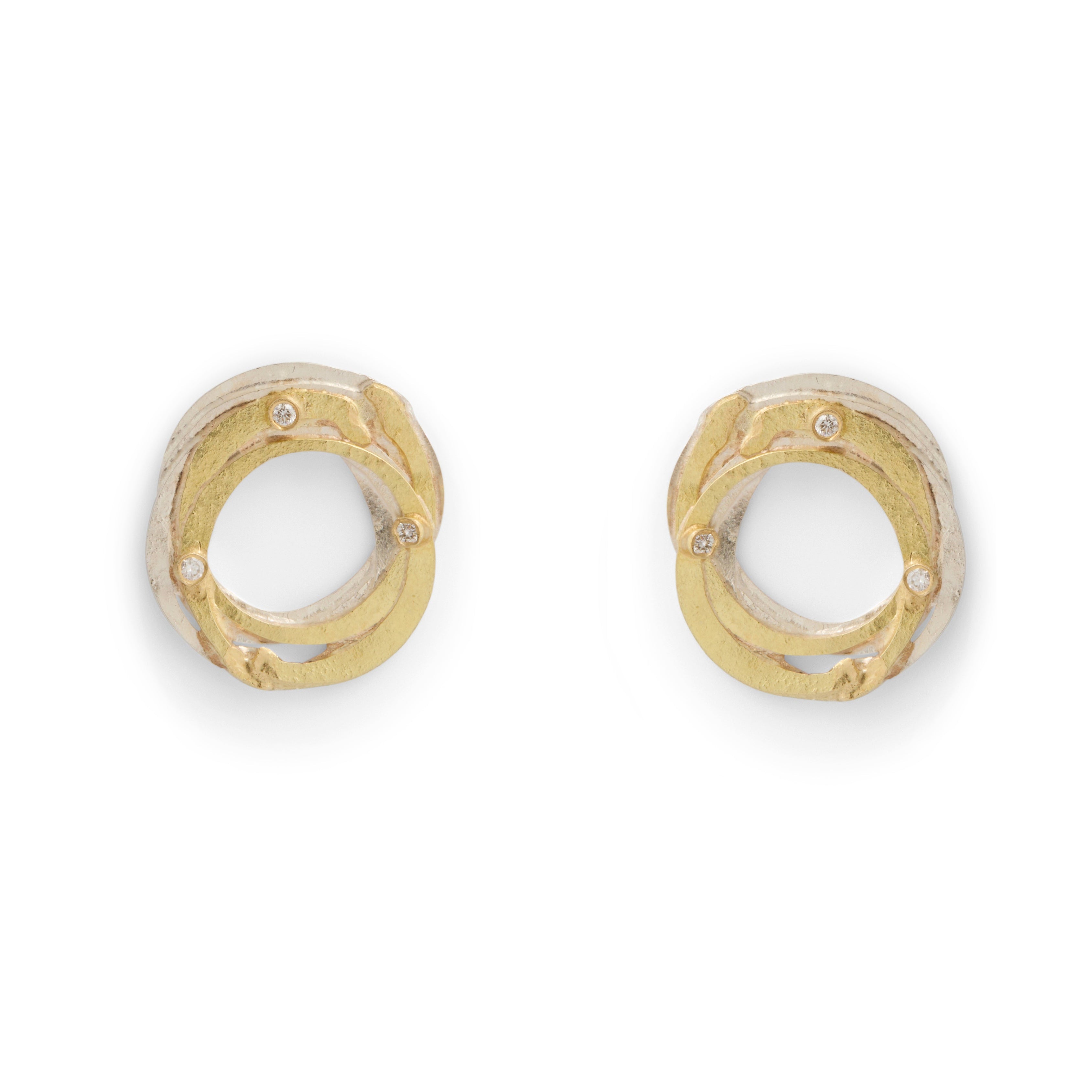 Wrap with Diamonds  Stud Earrings