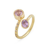 Oval Pink Spinel Swirl Ring