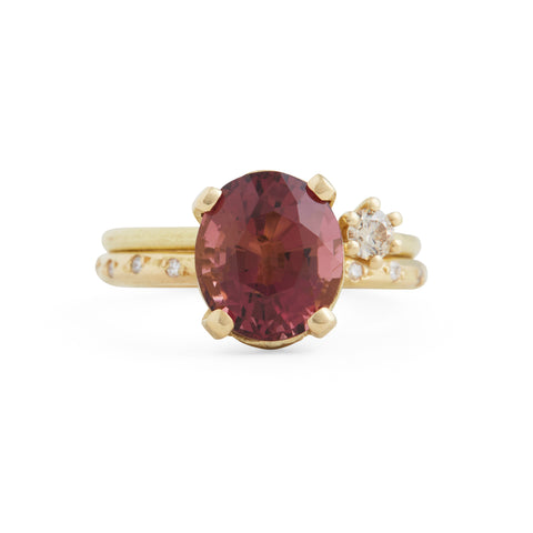 Pink Tourmaline Stack (Set of Two) Ring by Shimara Carlow