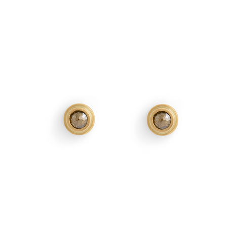 Cognac Diamond Ophir Medium Stud Earrings by Suzi Zutic