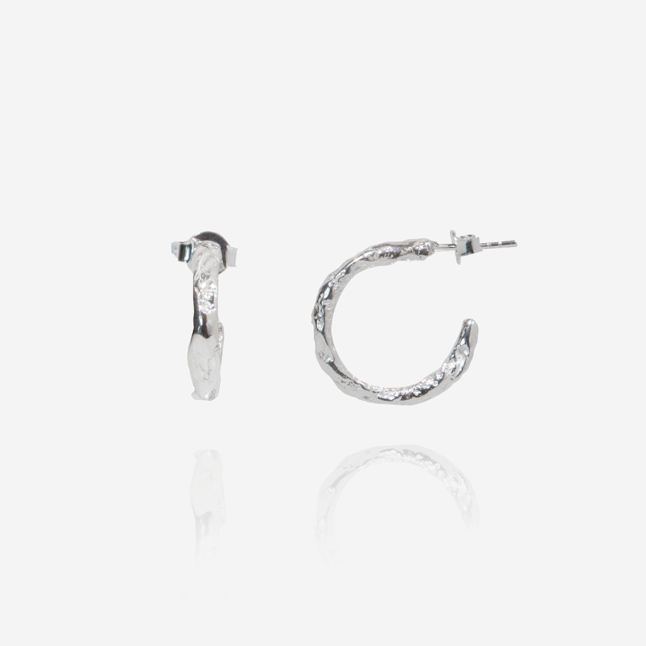 Small Stoned Hoops Earrings