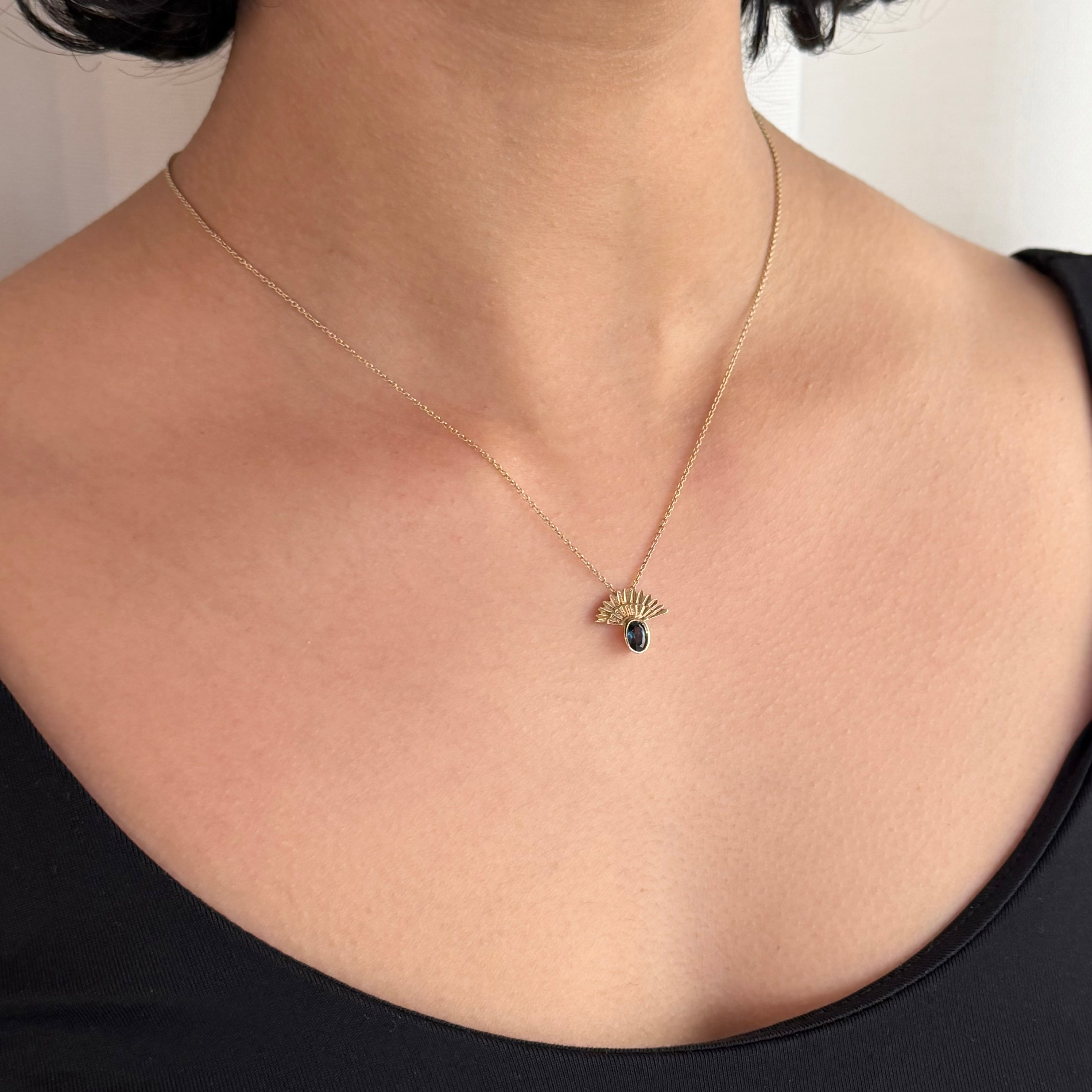 Sapphire Fan Out Pendant