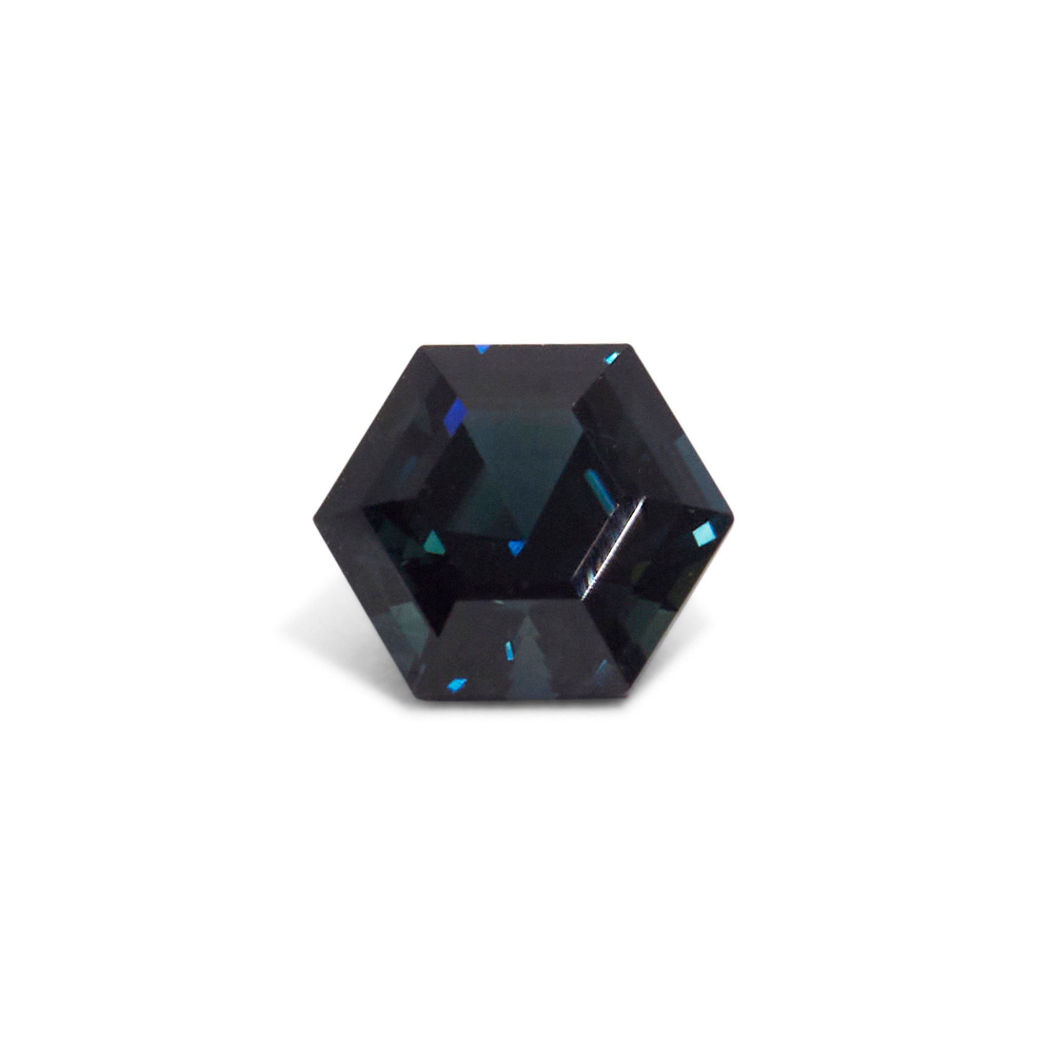 1.81ct Hexagonal Step Cut Blue/Green Australian Parti Sapphire