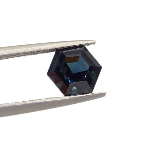 1.81ct Hexagonal Step Cut Blue/Green Australian Parti Sapphire