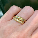Princess Cut Sapphire Cluster Ring