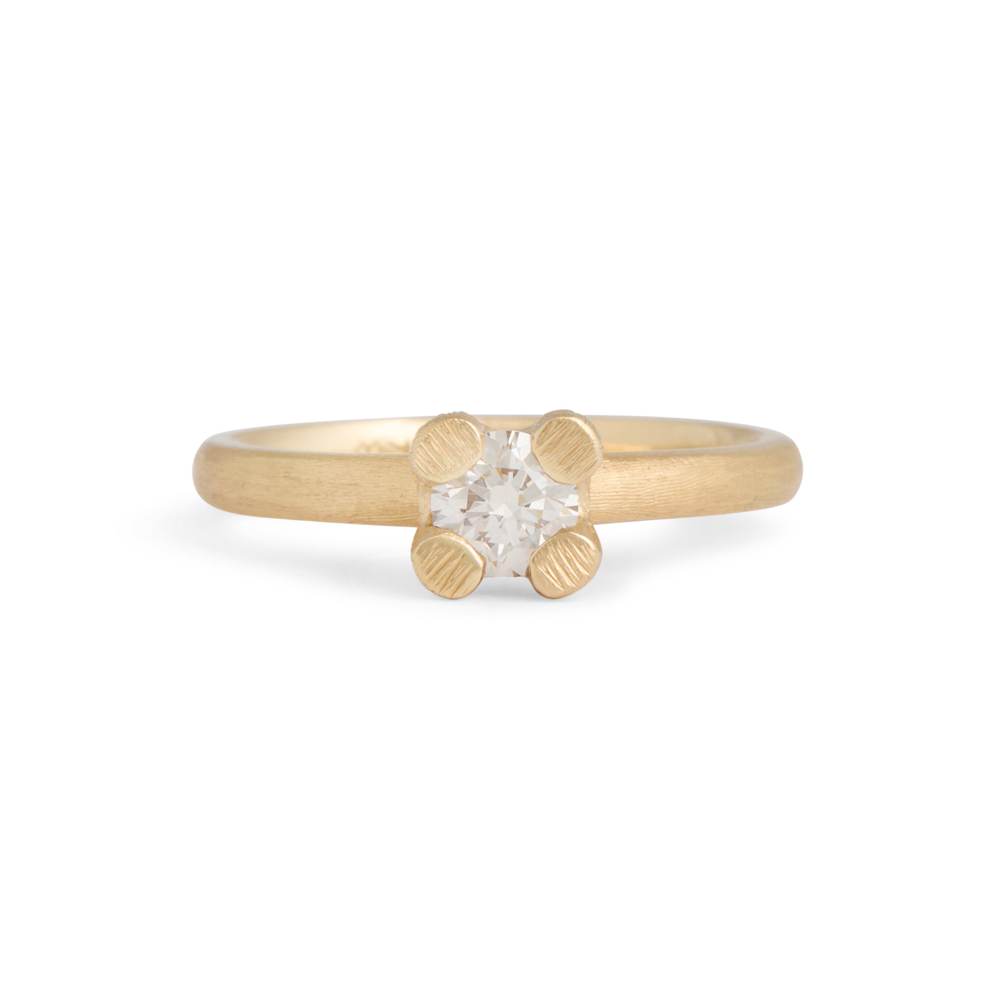 Lithic Diamond Solitaire Ring