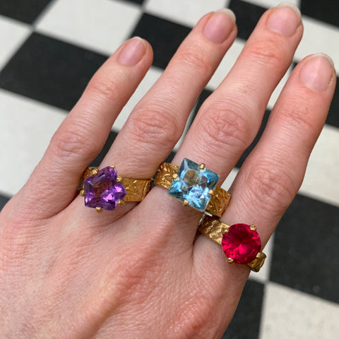 Amethyst Gorilla Skin Ring