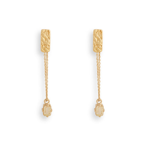 Citrine Chain Drop Earrings by Lisa Roet