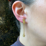 Citrine Chain Drop Earrings