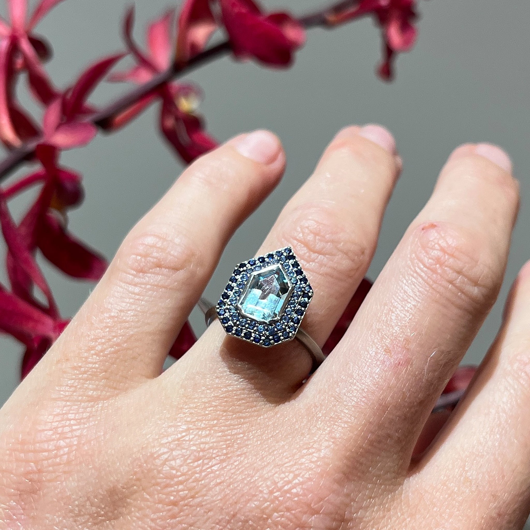 Aquamarine Elevate Halo