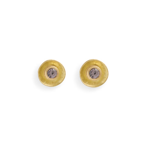 Spinel Cup Stud Earrings by Shimara Carlow