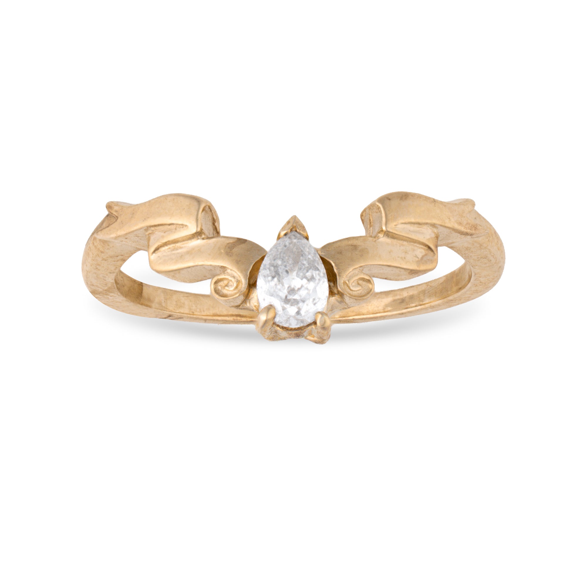 Salt & Pepper Diamond Ribbon Ring