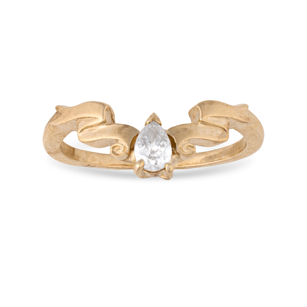 Salt & Pepper Diamond Ribbon Ring