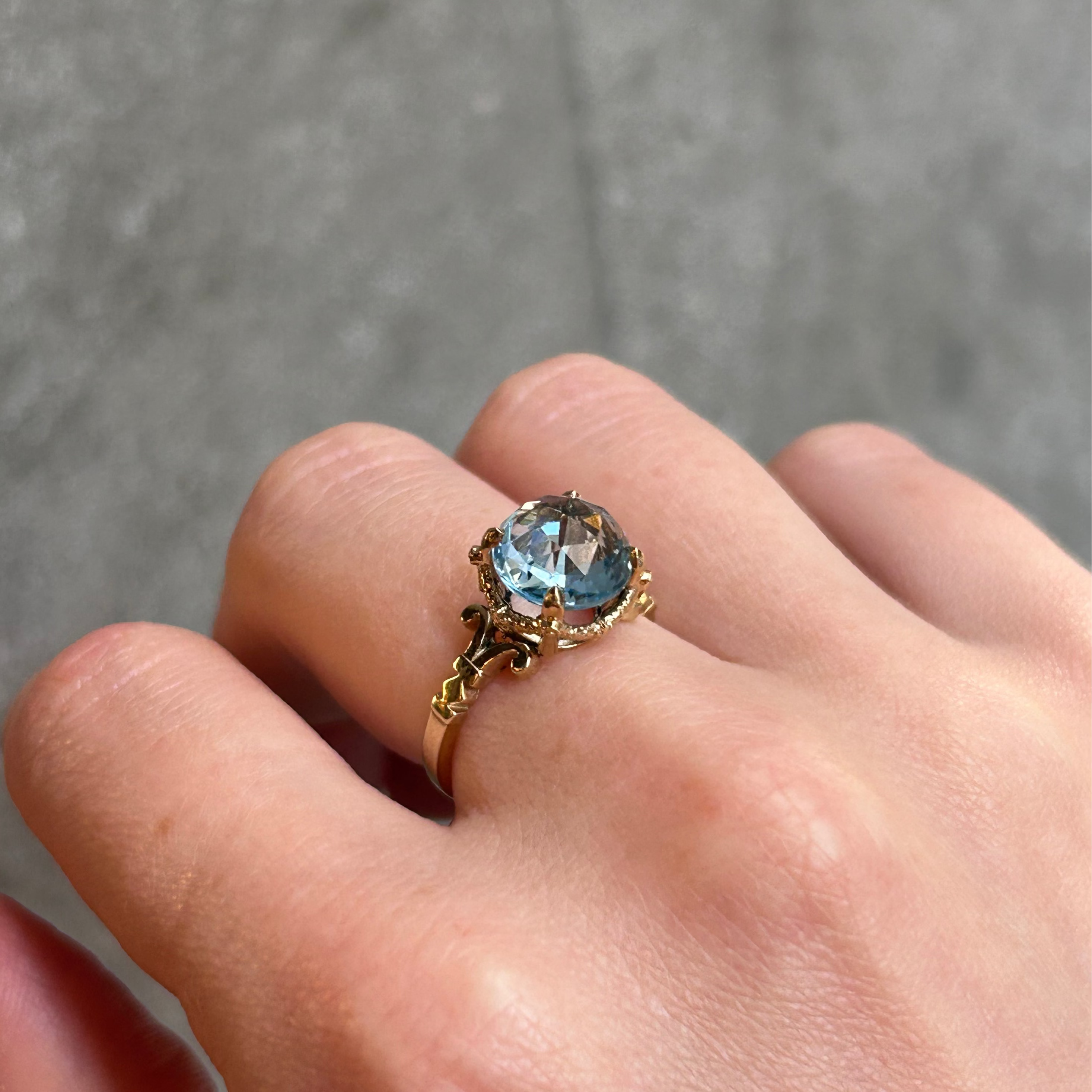 Blue Topaz Garland Ring