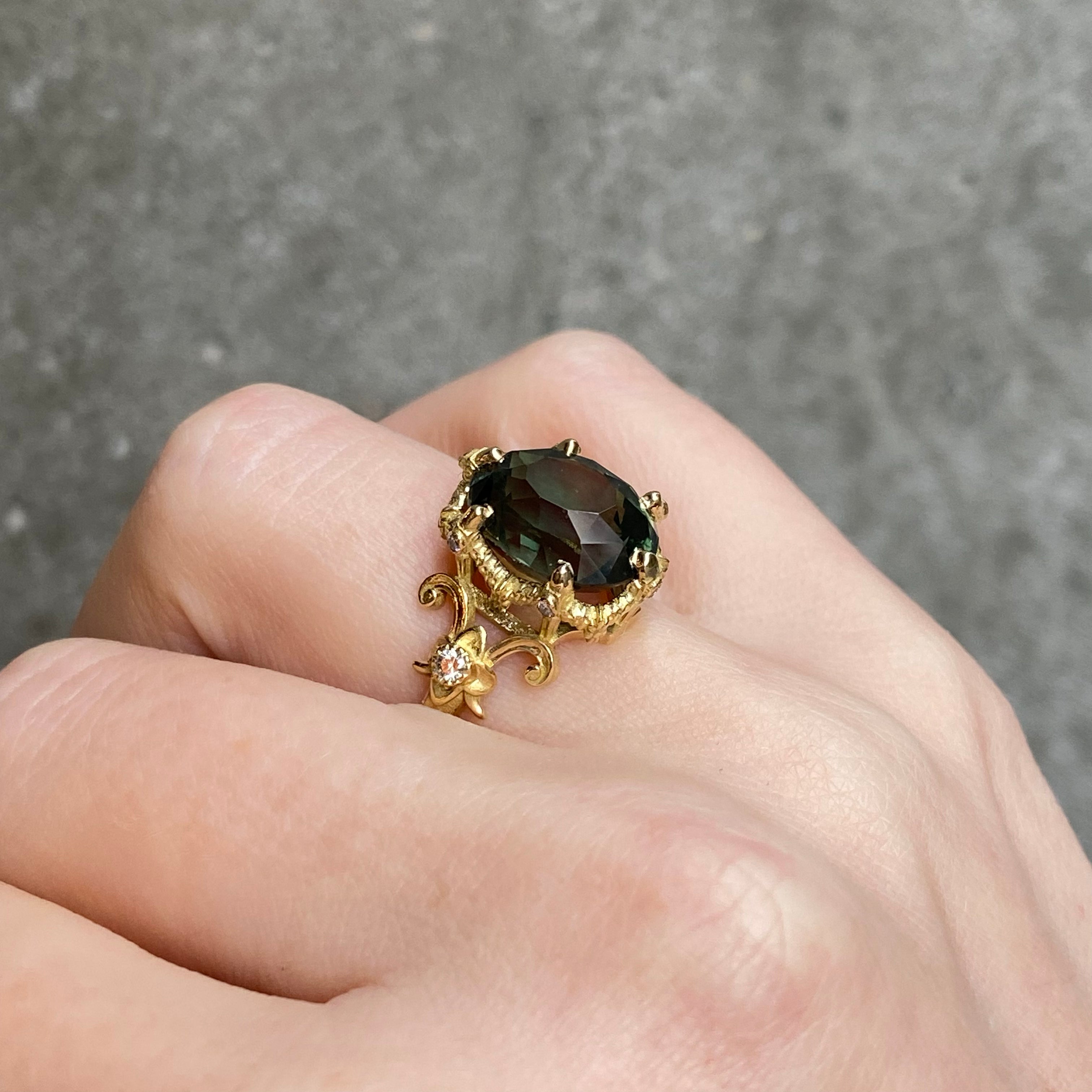 Antheia Green Sapphire Ring