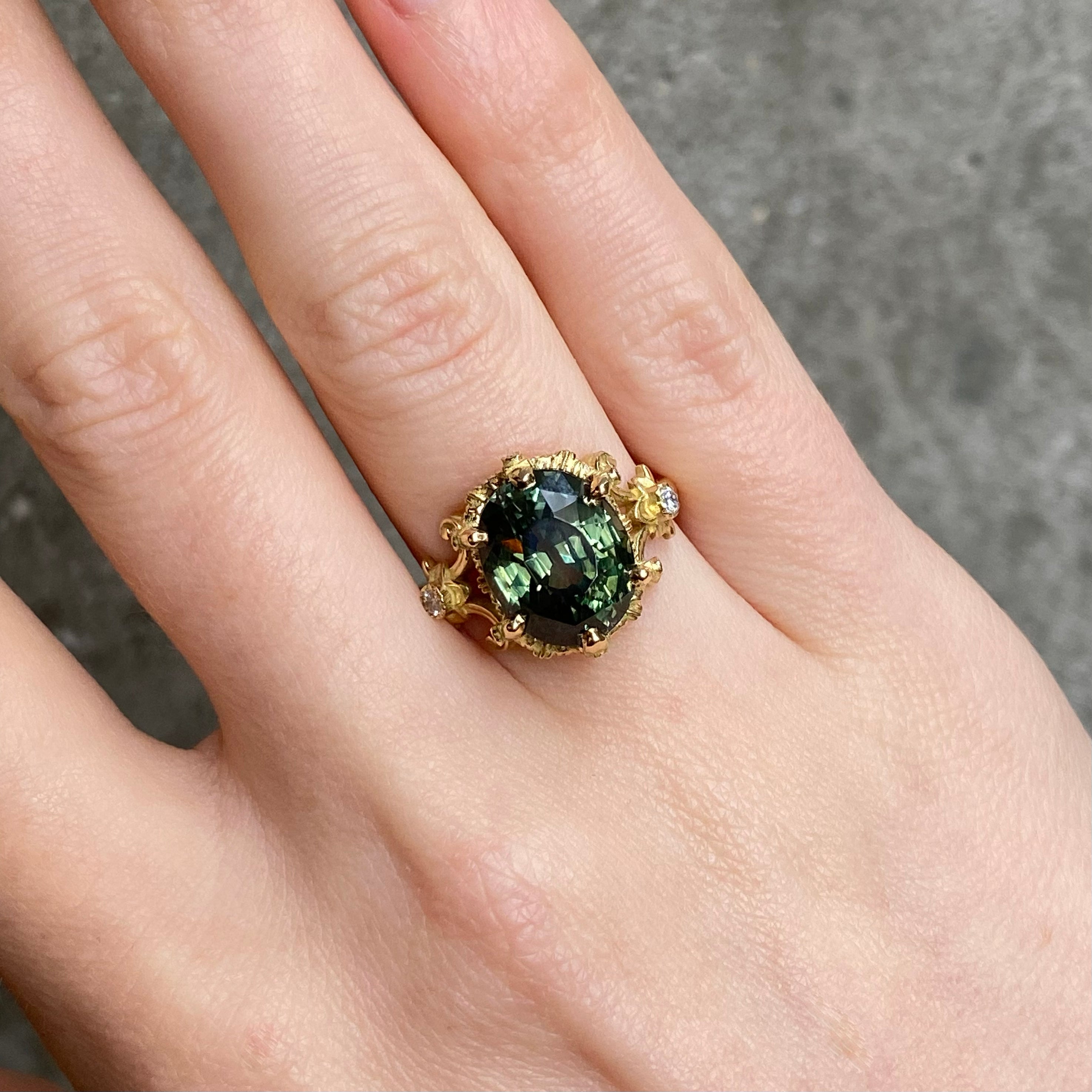 Antheia Green Sapphire Ring