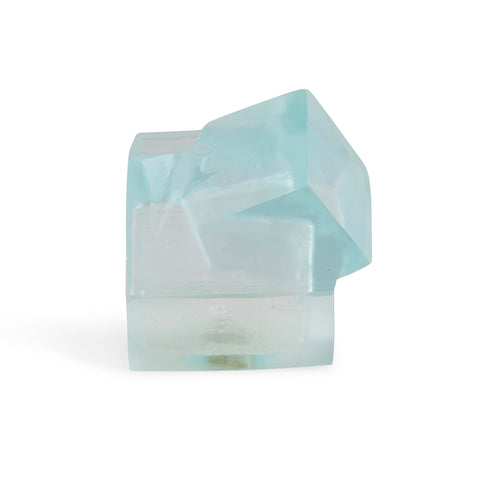 Aquamarine Blue Cube Box by Kate Rohde