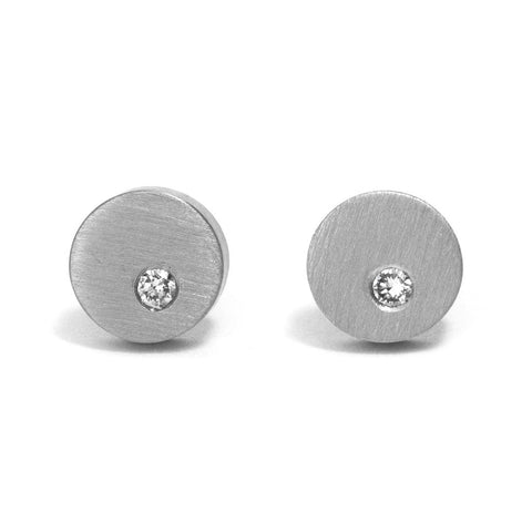 Diamond Disc - Small Earrings