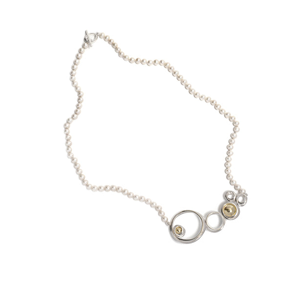 Continuum Double Sided Threaded Pearl Necklace