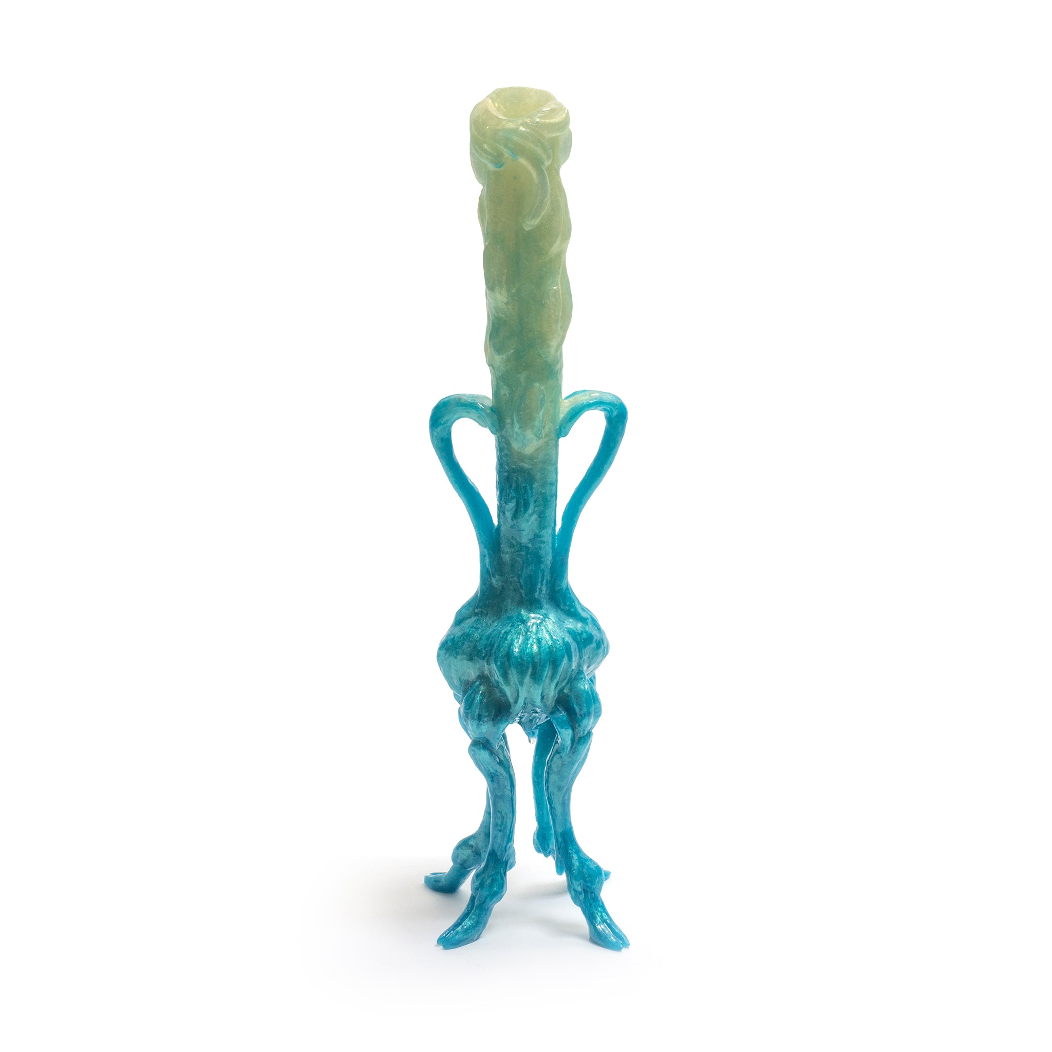 Small Hoof Vase (Teal / Pearl)