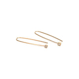 Asymmetrical Diamond Drop Earrings