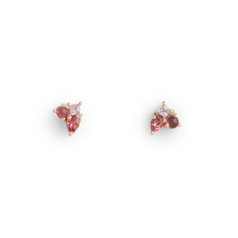 Kaleidoscope Pink Gem Earrings by Melanie Katsalidis