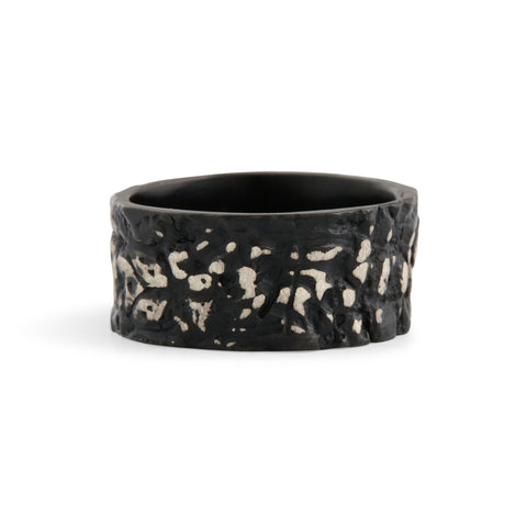 Gorilla Skin Black Ring by Lisa Roet