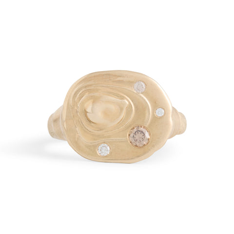 Ripple Diamond Ring by Georgie Harrison