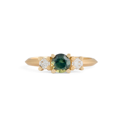 Heartbeat Parti Sapphire Diamond Love Ritual Ring by Melanie Katsalidis